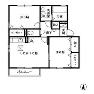 グランモア和田【1階】の間取り