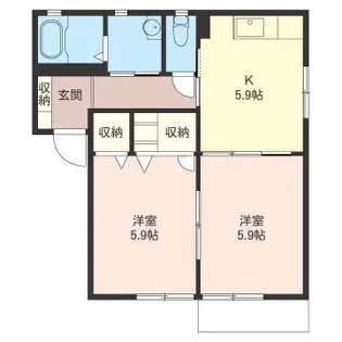 グリーンフォーレスI【1階】の間取り