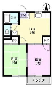 サニータウンエナD棟【2階】の間取り