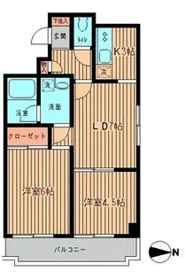 シティハイツ両国【3階】の間取り