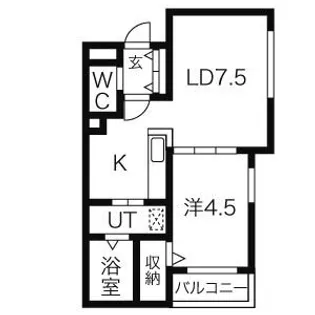 ruscellia南6条【2階】の間取り