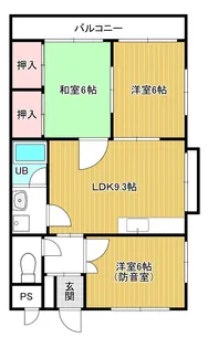 ヤーマインプリス【3階】の間取り