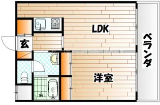 サンモリッツ小倉弐番館【4階】の間取り