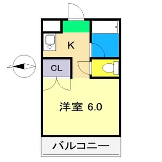サニーパレス朝倉【2階】の間取り