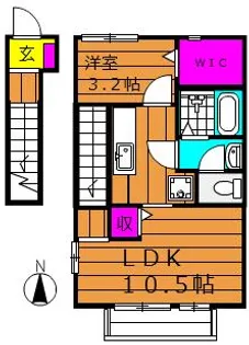 サンフォーレストII【2階】の間取り