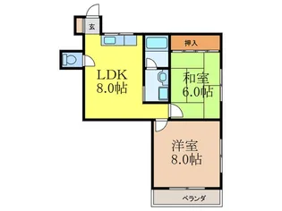 リ-ベンハイツ【2階】の間取り