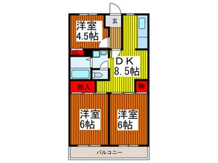 グランシャリオヨシハラ【2階】の間取り