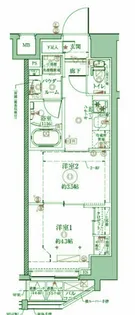 クレイシアIDZ祐天寺【8階】の間取り