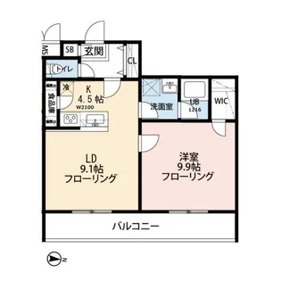 ファランドール中野【3階】の間取り