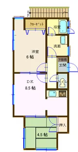 ニューライフK・H【1階】の間取り
