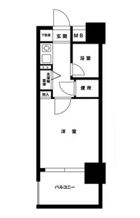 朝日プラザ博多VI【9階】の間取り