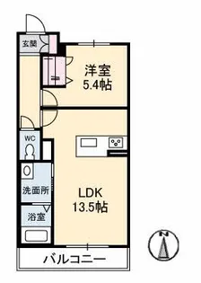 シャーメゾン丸亀【1階】の間取り