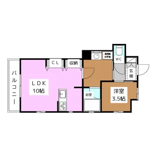 エスポワール三輪田町【3階】の間取り