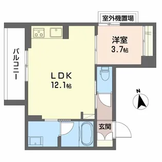 KIコーポレーション玉姓町【3階】の間取り