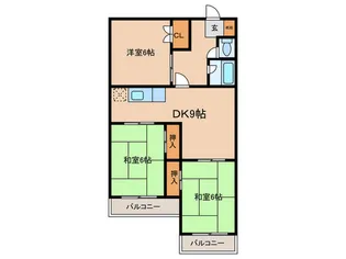 コーニッシュ西中島【7階】の間取り