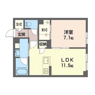 フェリーチェSAMUKAWA【1階】の間取り