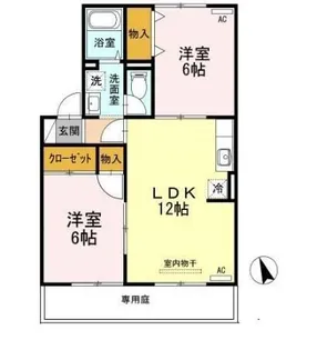 エスポワール米原 B棟【1階】の間取り