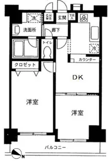 パレステュディオ日本橋浜町駅前【13階】の間取り