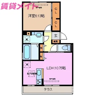 セジュール・マレ【1階】の間取り