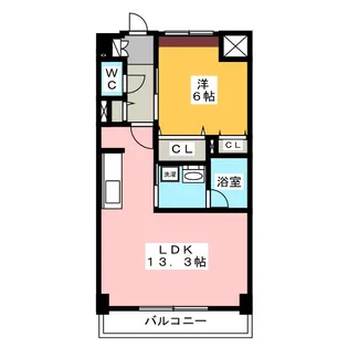 リベルテ一屋【3階】の間取り