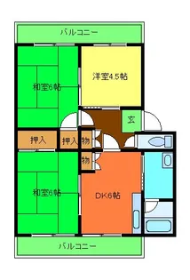 コーポラス府中【3階】の間取り