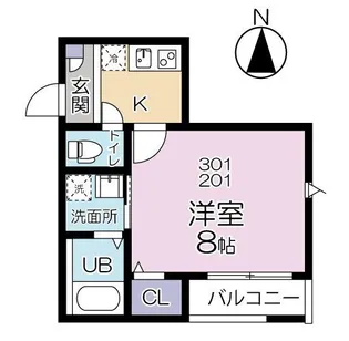 Venus Muse A.E.R【2階】の間取り