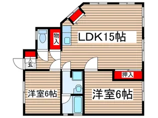 星コーポB棟【2階】の間取り