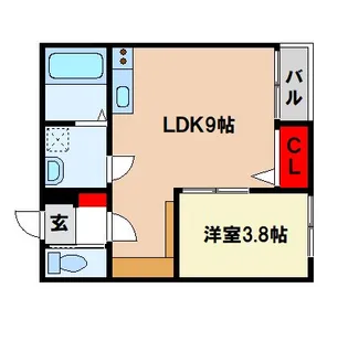 storia筑紫【1階】の間取り