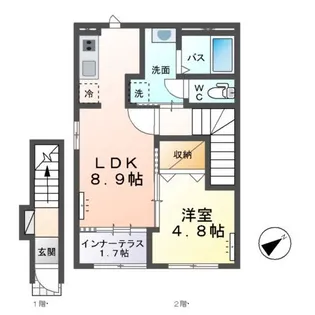 ブリリアント若宮【2階】の間取り