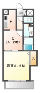サウスアルカディア【1階】の間取り