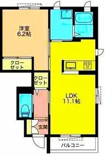 シャーメゾンクレセオI【1階】の間取り