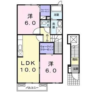 レユスィートY II【2階】の間取り