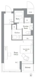 フラッツ東陽【8階】の間取り