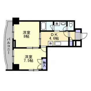 サンビレッジ段原【4階】の間取り