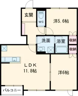コンフォート日吉【1階】の間取り