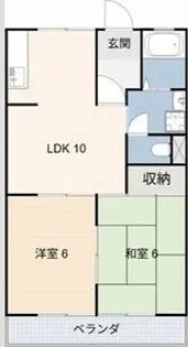リバティはやのA・B【1階】の間取り