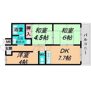 サンハイム今福【2階】の間取り