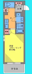 セザール長原ガーデン【1階】の間取り