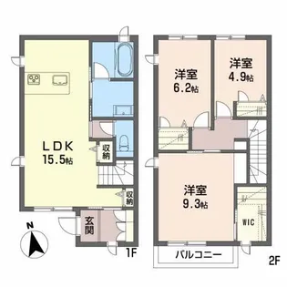 シャーメゾン グローカル【1階】の間取り