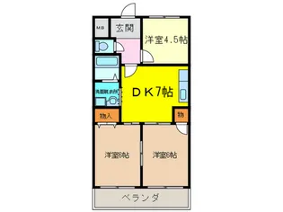 マジュ-ルメゾン【6階】の間取り
