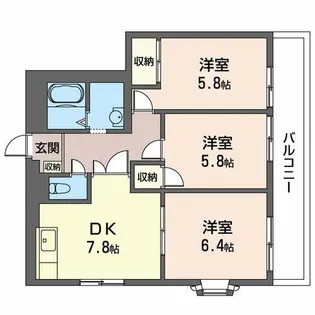 フィラステイツS【2階】の間取り