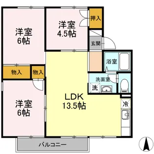 パークヴィレッジW【1階】の間取り