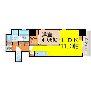 K Classy Izumi【4階】の間取り