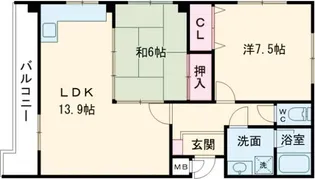 コモドカーサ新神戸【2階】の間取り