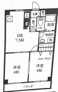 キャピタル南越【2階】の間取り