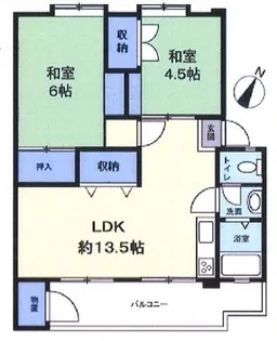 木曽住宅 ト-3号棟【5階】の間取り