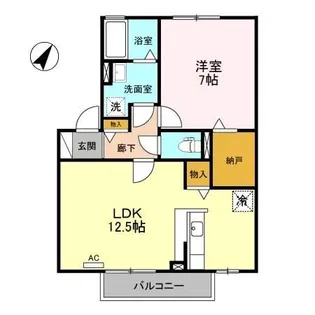 プランドール A【2階】の間取り