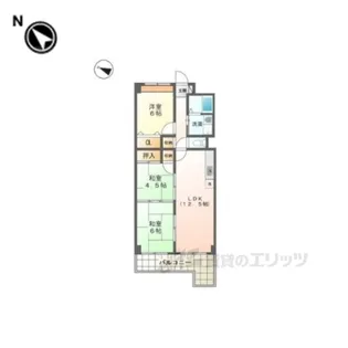 クレール南鈴原【3階】の間取り
