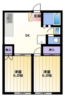 パナハイツ河合B【2階】の間取り