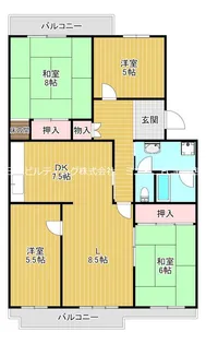 UR藤沢台第3住宅 317号棟【3階】の間取り
